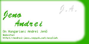 jeno andrei business card